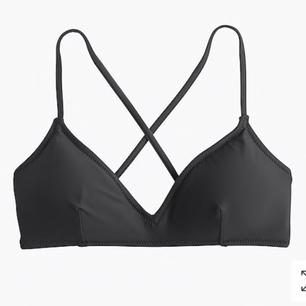 NWT JCrew French Crossback bikini top. Size Med